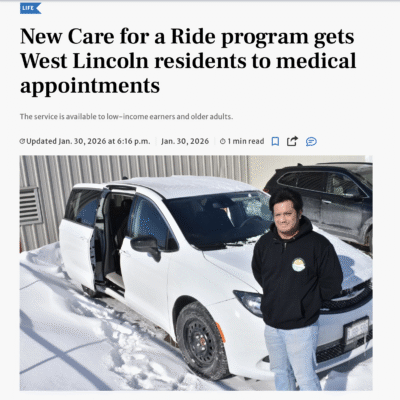 We’re grateful to The Hamilton Spectator for featuring our Care for a Ride program!