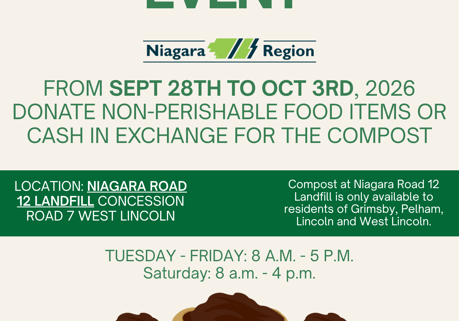Compost Giveaway is back from September 28th to October 3rd